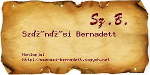Szénási Bernadett névjegykártya