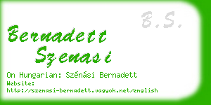 bernadett szenasi business card